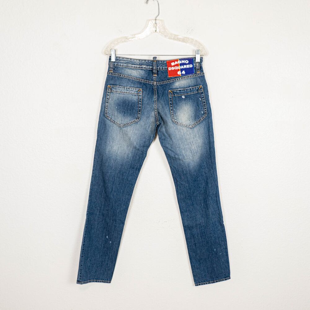 Vtg Bagno DSQUARED2 64 Slim denim Jeans Y2K low rise size 46